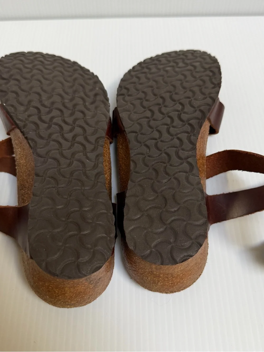 Papillio Women's Dark Brown Leather Cross-Strap Sandals